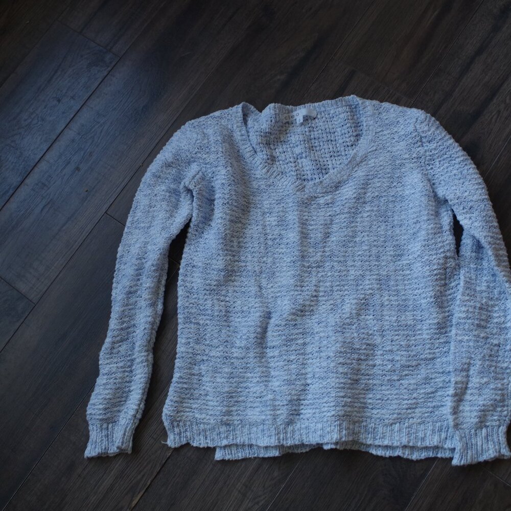 Light Blue & White Cotton  Summer Sweater
